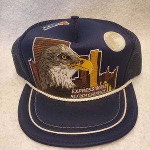 Vintage 1980's USPS Bald Eagle Express Mail Trucker's Baseball Hat